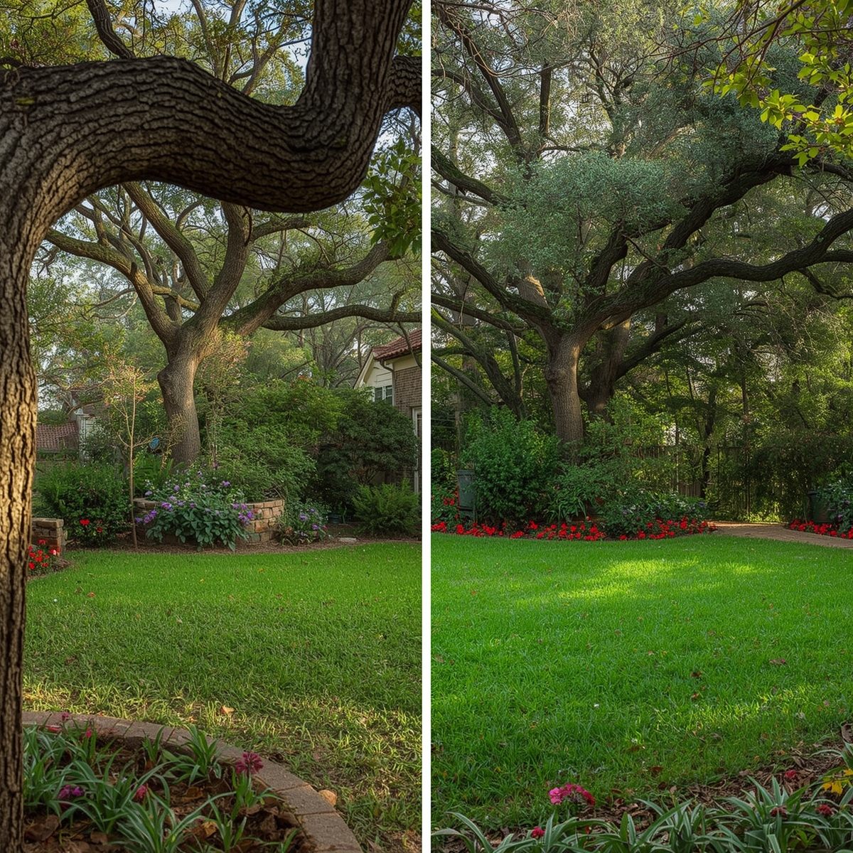 Lush green lawn transformation